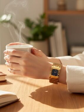 Jacques Lemans RARE Luxury Timeless Classic18K Gold Plated Stainless Steel Watch